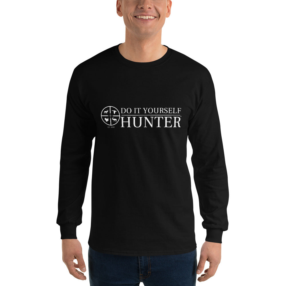 Do It Yourself Hunter White Logo Men’s Long Sleeve Shirt