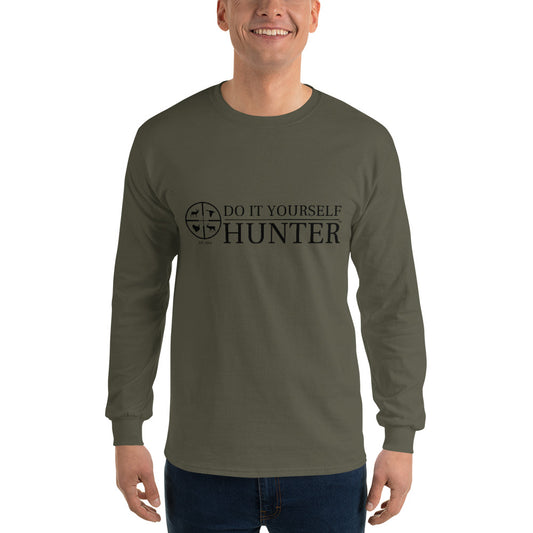 DO IT YOURSELF HUNTER Black Logo Men’s Long Sleeve Shirt