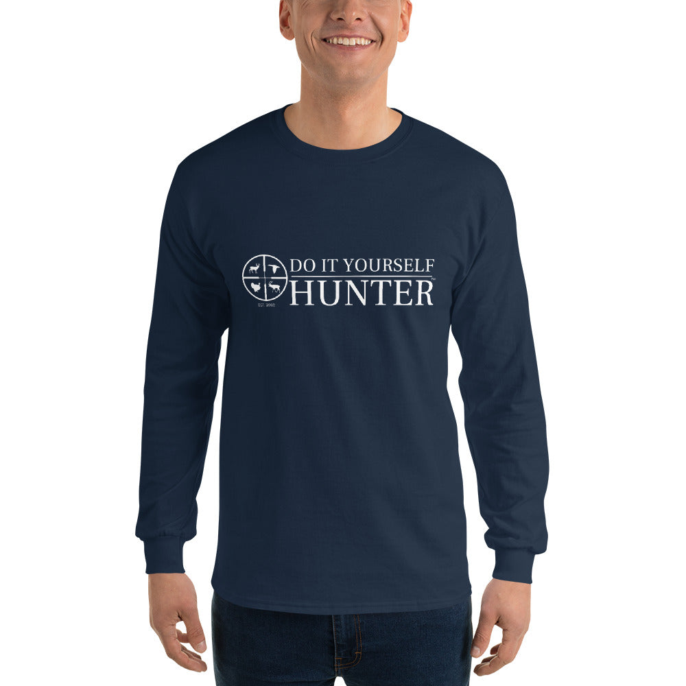 Do It Yourself Hunter White Logo Men’s Long Sleeve Shirt