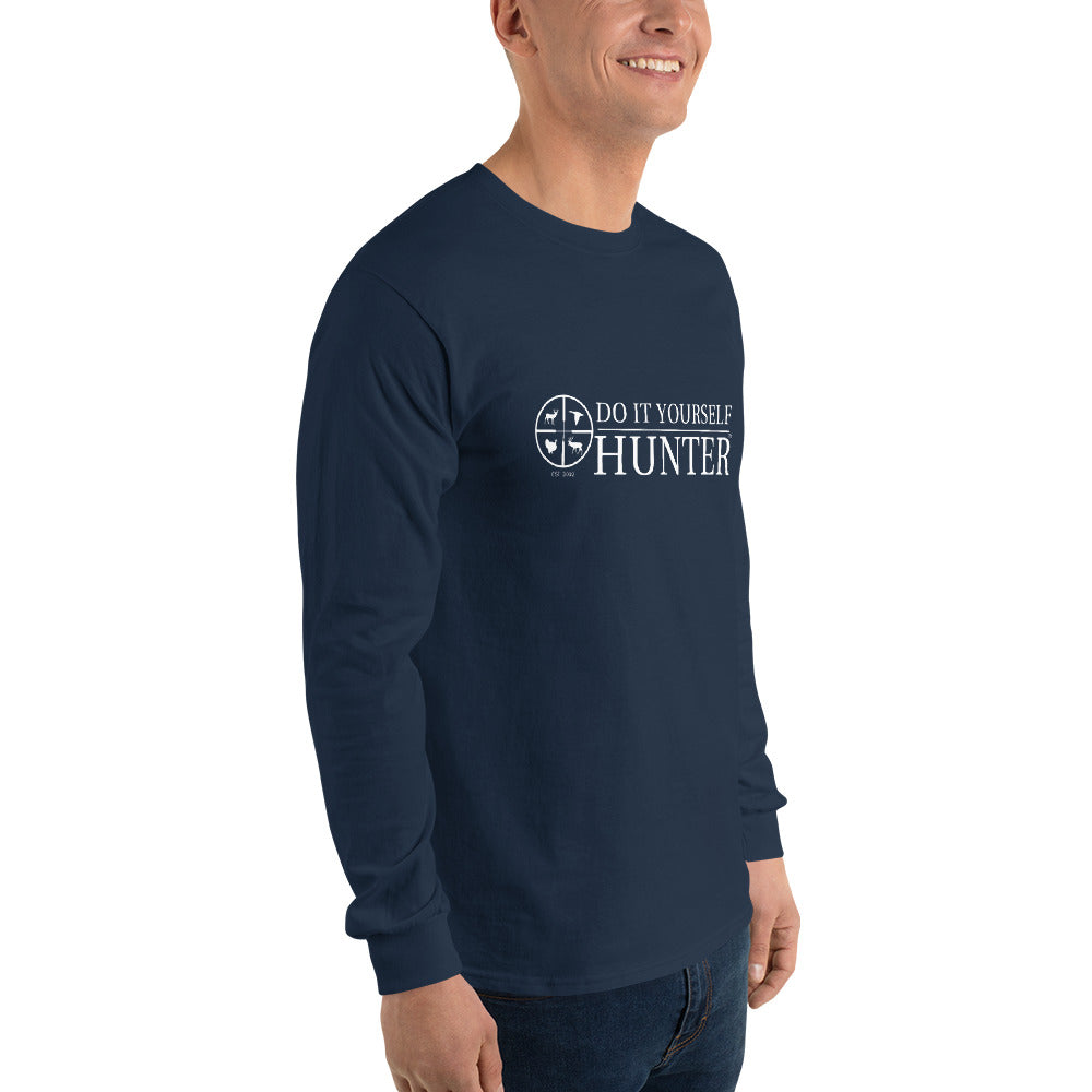 Do It Yourself Hunter White Logo Men’s Long Sleeve Shirt