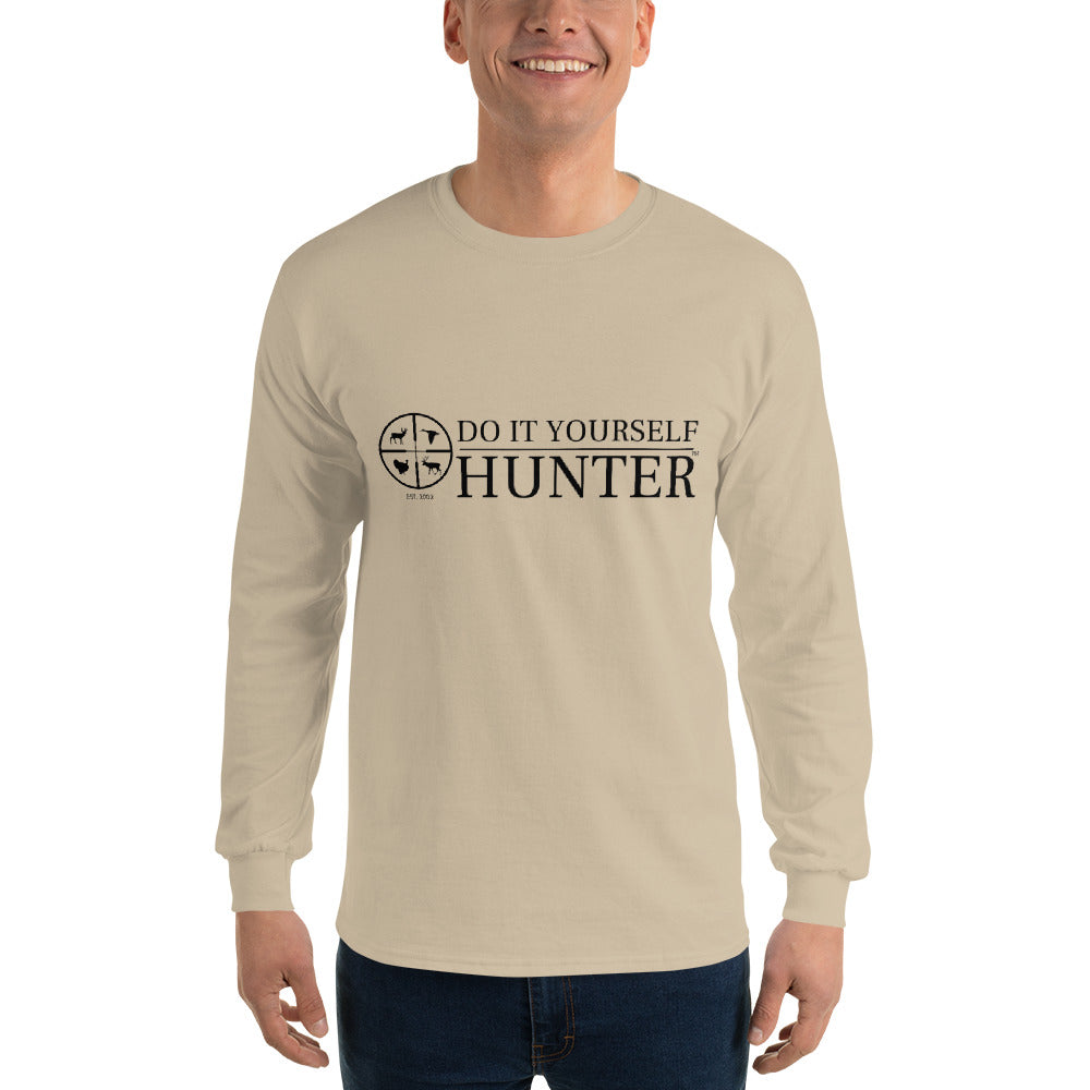 DO IT YOURSELF HUNTER Black Logo Men’s Long Sleeve Shirt