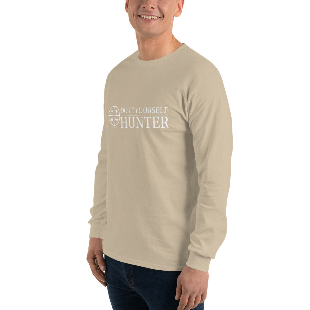 Do It Yourself Hunter White Logo Men’s Long Sleeve Shirt