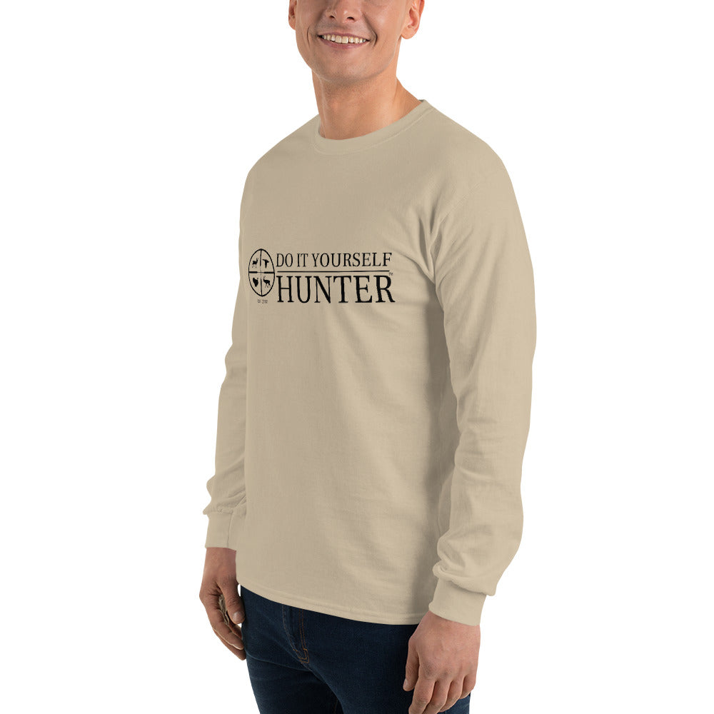 DO IT YOURSELF HUNTER Black Logo Men’s Long Sleeve Shirt