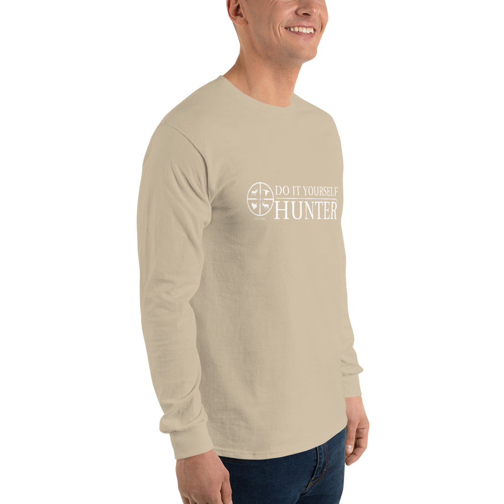 Do It Yourself Hunter White Logo Men’s Long Sleeve Shirt