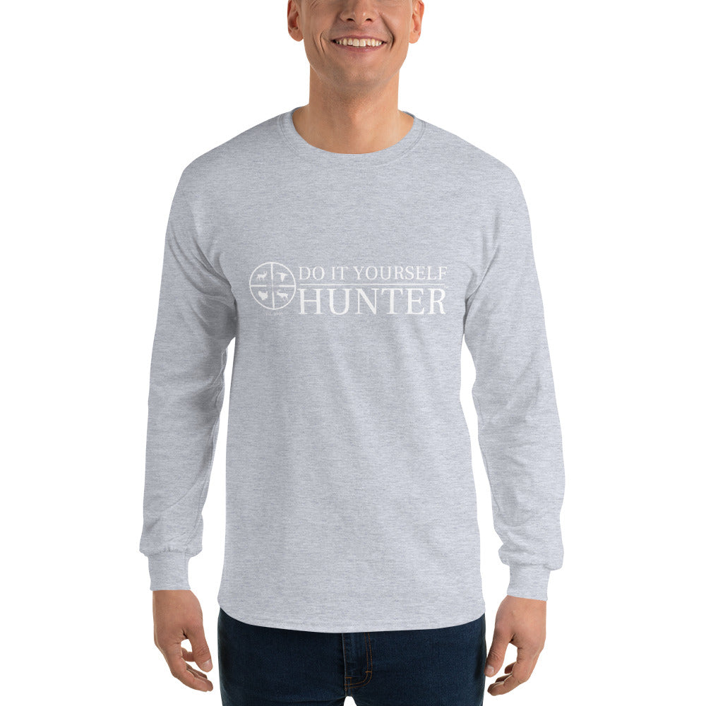 Do It Yourself Hunter White Logo Men’s Long Sleeve Shirt