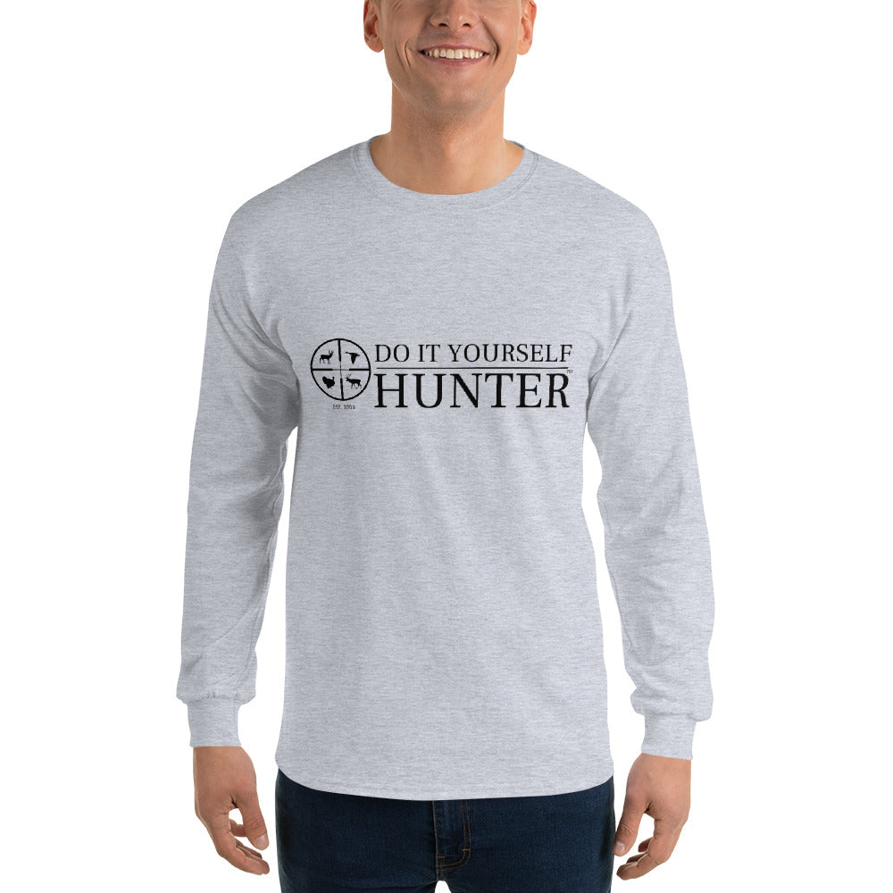 DO IT YOURSELF HUNTER Black Logo Men’s Long Sleeve Shirt