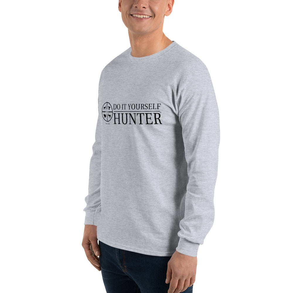 DO IT YOURSELF HUNTER Black Logo Men’s Long Sleeve Shirt