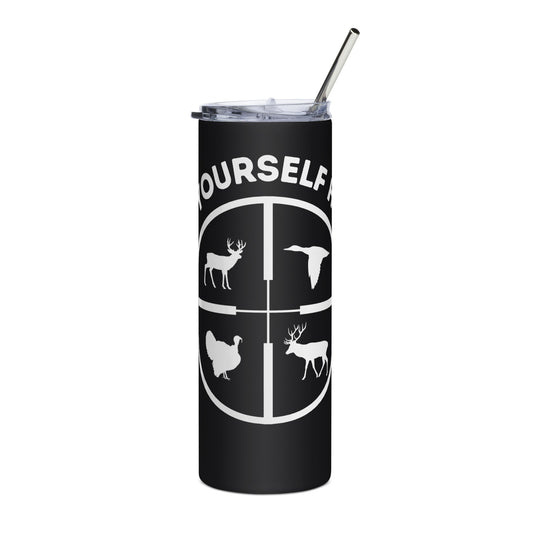 Do It Yourself Hunter Circle White Logo Stainless steel tumbler