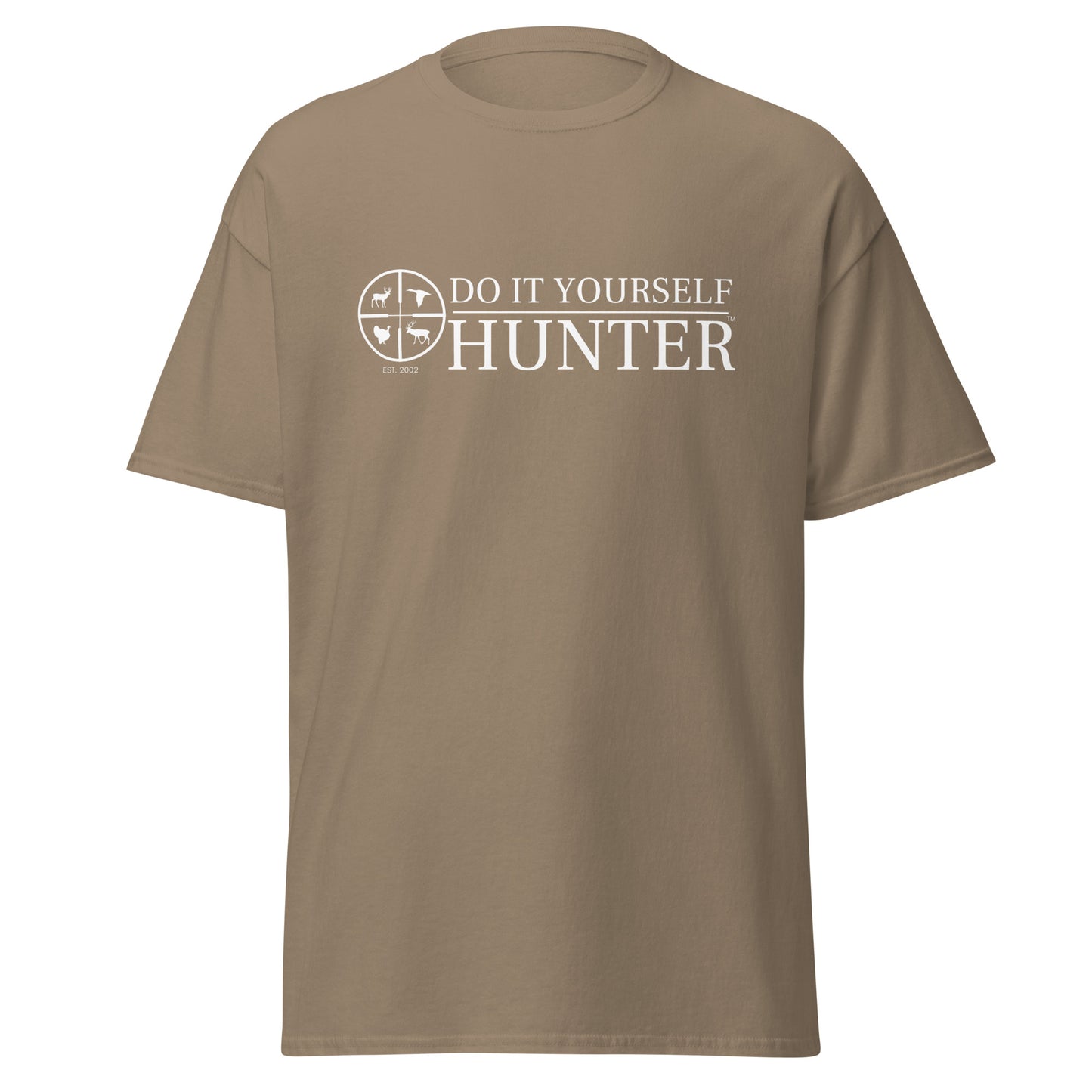 DO IT YOURSELF HUNTER Short Sleeve White Logo Men's Classic Tee