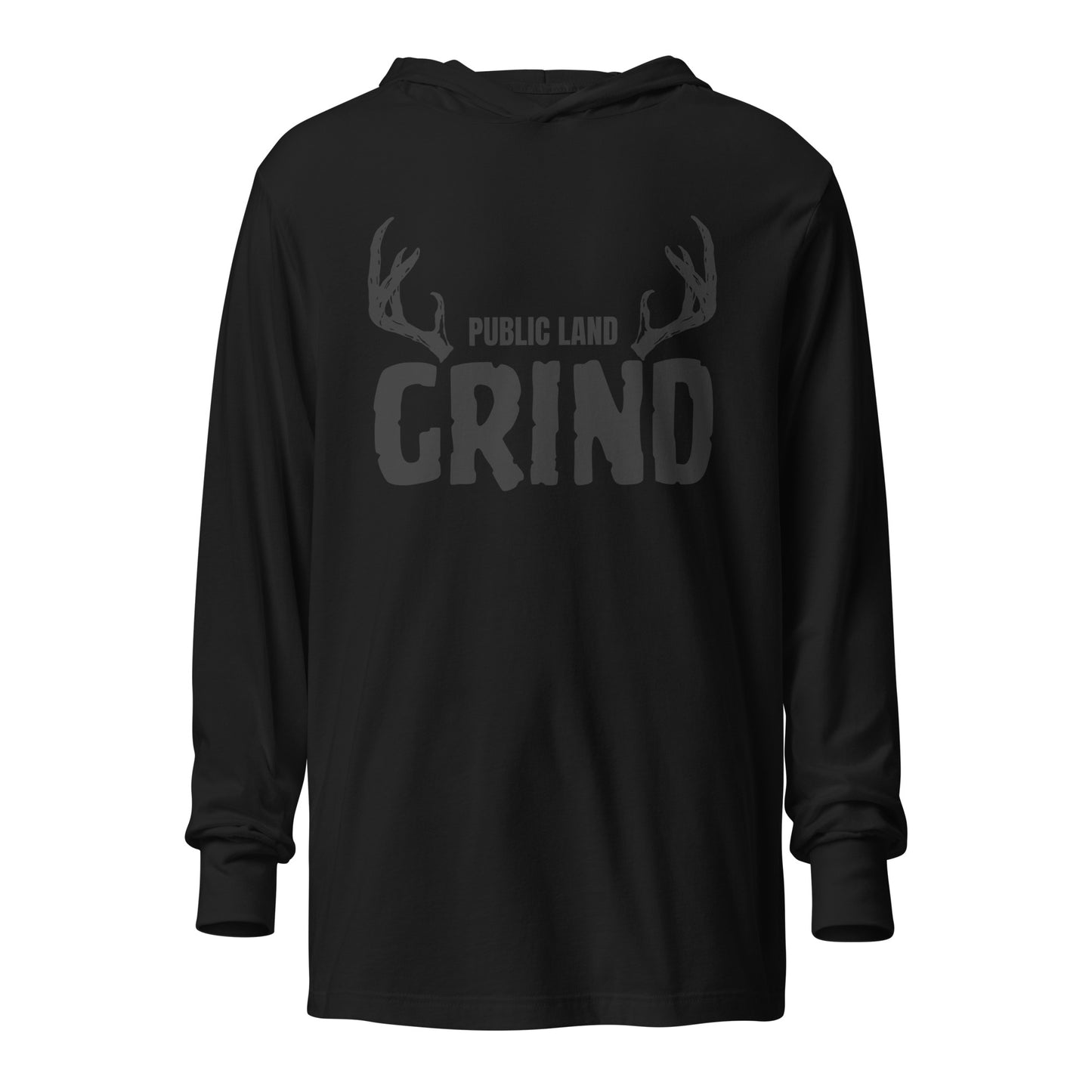 DO IT YOURSELF HUNTER Public Land Grind Hooded Long-sleeve Tee